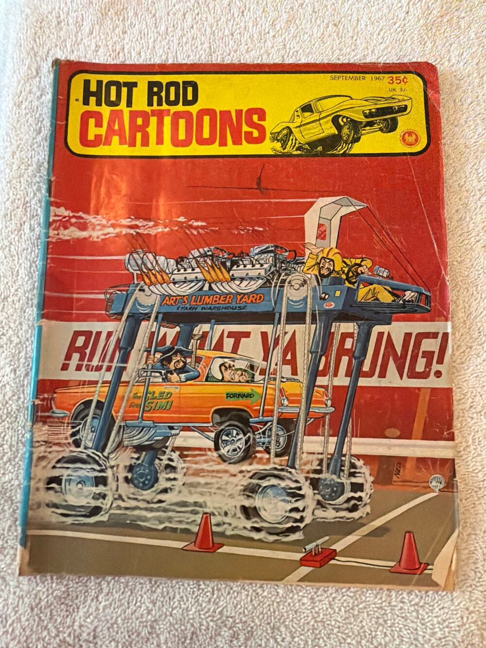 Hot Rod Cartoons Magazine September 1967 No. 18 Vintage Comic Drag Racing Humor